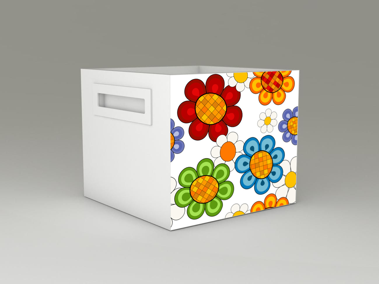 Becks úložný box na hračky Kvety mix